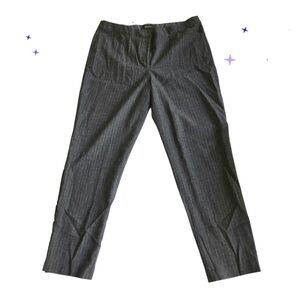 TALBOTS HERITAGE Wool Blend Charcoal Pinstripe Fully Lined‎ Dress Pants Size 14